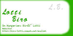 lotti biro business card